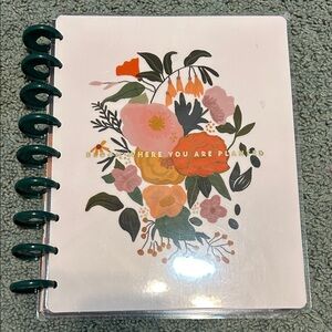 Floral Happy Planner with Inspirational Quote